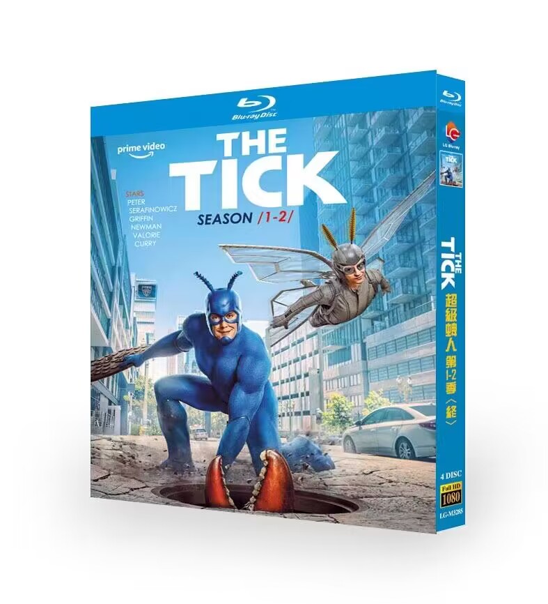 American Drama The Tick Season 1-2 Bluray All Region Discs 4 English Subtitle Boxed