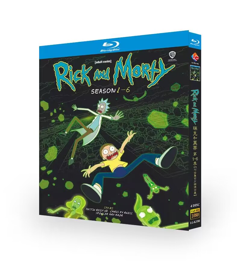 American Drama Rick and Morty Season 1-6 Bluray Free Region Boxed
