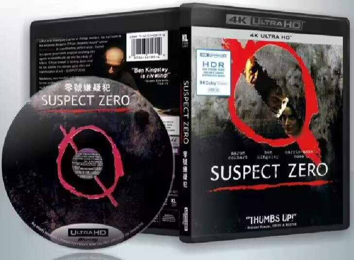 4K-UHD American Drama Suspect Zero Boxed