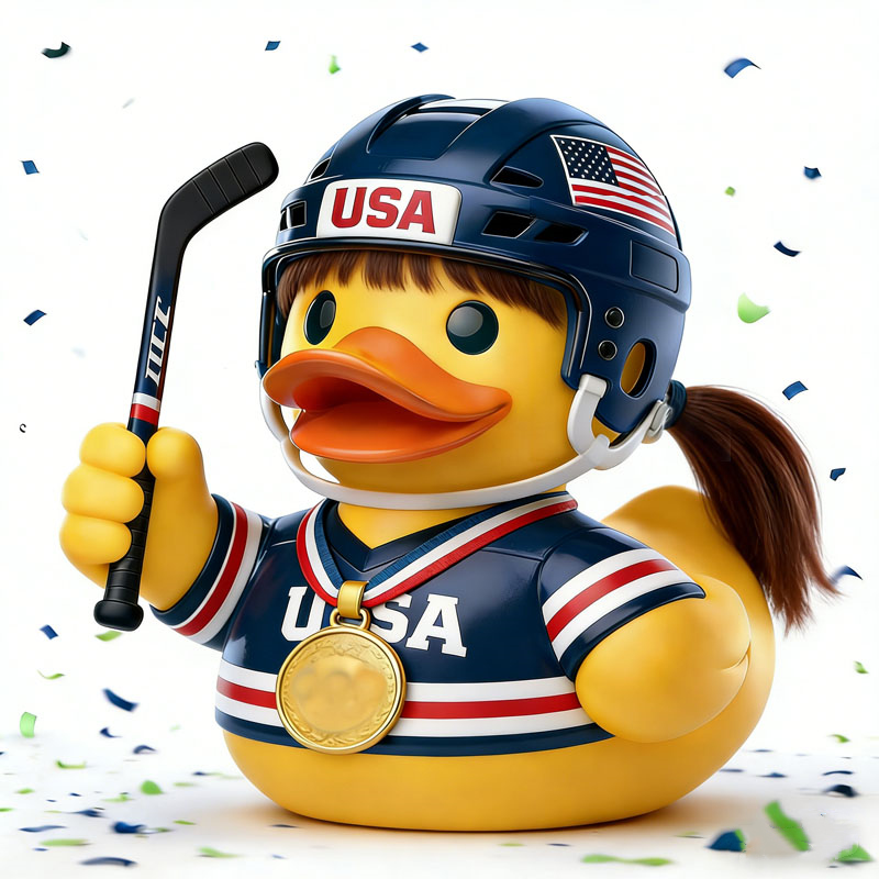 USA Womans Hockey Olympic Gold Medal Duck