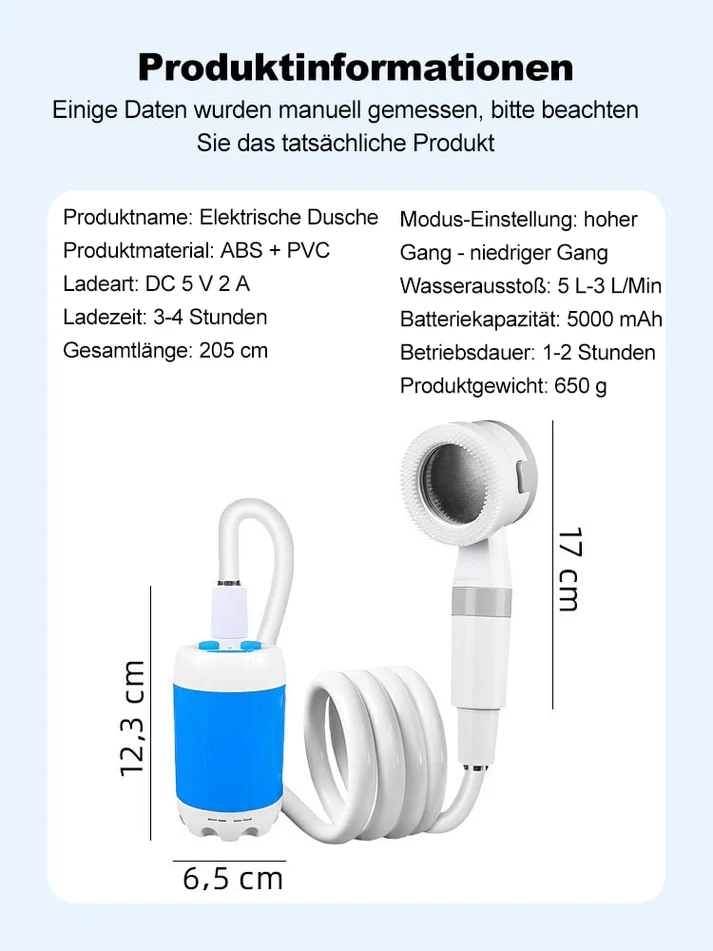 🚿Stay Fresh Outdoors✨Portable Camping Shower with Adjustable Flow – For Easy & Convenient Outdoor Cleaning!