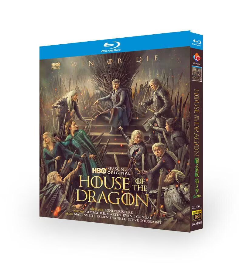 House of the Dragon Season 3 Blu-ray Disc 2-Disc Set | HBO Original Series Full HD 1080P Collection
