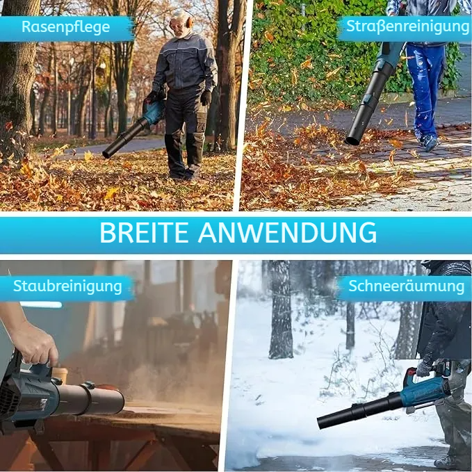 Leaf Blower Cordless - 630CFM/160MPH, 21V Powerful Electric Cordless Leaf Blower with 2 x 4.0Ah Batteries and Charger, Battery Powered Leaf Blowers for Lawn Care, Patio, Yard, Dust, Snow