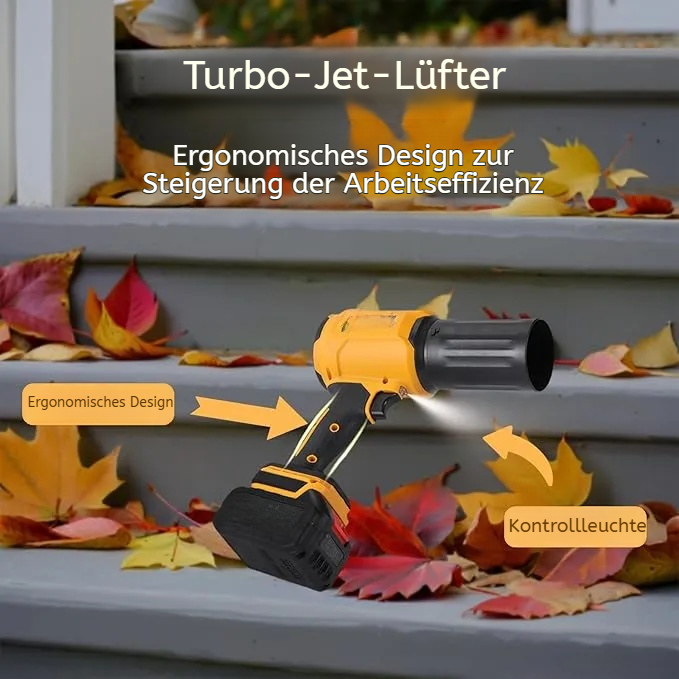 Kleiner Akku-Laubbläser, Akku-Laubbläser, 35.000 U/min Turbo-Jet-Bläser, mit 1 x 24 V x 4,0 Ah Akku und Ladegerät, für Terrassenreinigung, Rasenpflege, Autoreinigung und Staub usw., 2 Blasdüsen