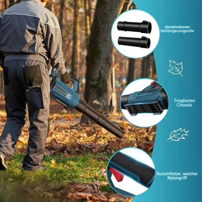 Leaf Blower Cordless - 630CFM/160MPH, 21V Powerful Electric Cordless Leaf Blower with 2 x 4.0Ah Batteries and Charger, Battery Powered Leaf Blowers for Lawn Care, Patio, Yard, Dust, Snow