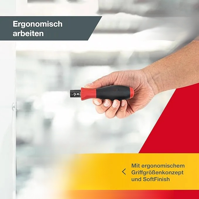 Drehmoment-Schraubendreher 0,8-5,0 Nm inkl. Box + Bitset TorqueVario-S, 14-tlg., Pozidriv/ TORX/ Innensechskant