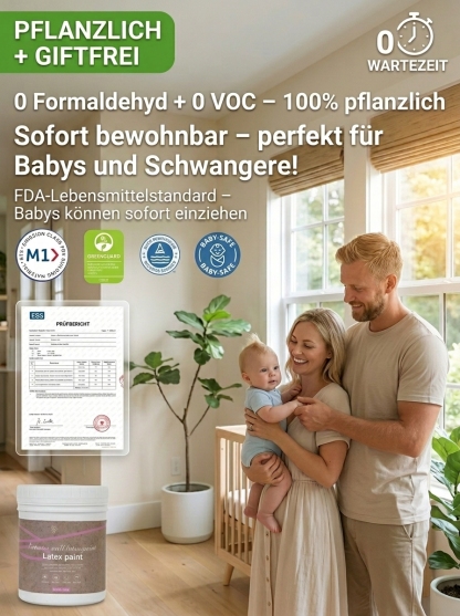 Bio-basierte Nano-Selbstreinigende Formaldehydfreie Latex-Farbe