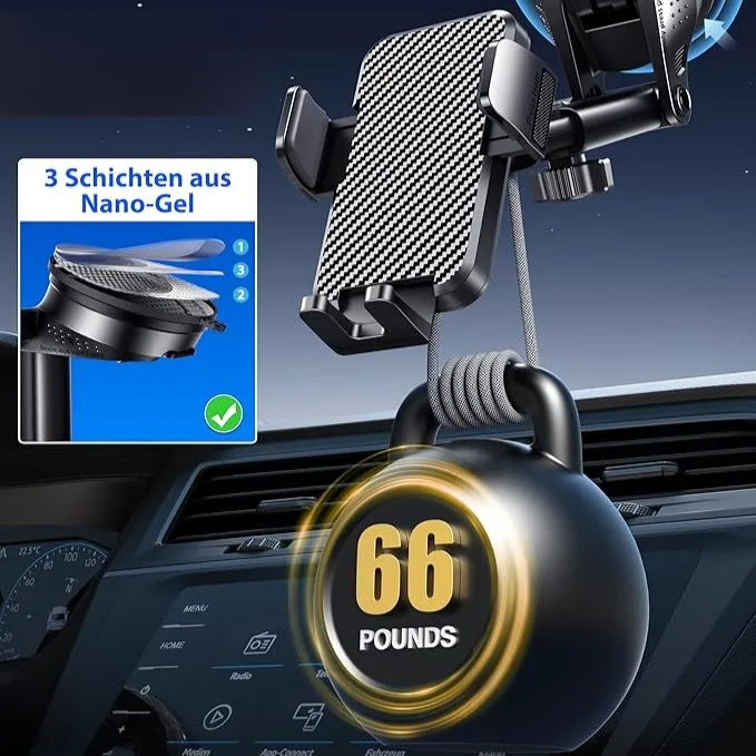 Handyhalterung Auto Handy Halterung Auto Universal Handyhalter Auto 360° Drehbar kfz Handyhalterung Armaturenbrett Handy Halter 