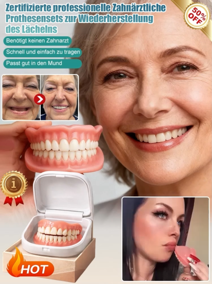 【Inklusive tragbarem Zahnersatzbehälter】 Zahnersatz, der Ihr Lächeln wiederherstellt