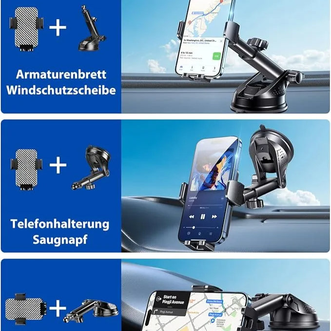 Handyhalterung Auto Handy Halterung Auto Universal Handyhalter Auto 360° Drehbar kfz Handyhalterung Armaturenbrett Handy Halter 