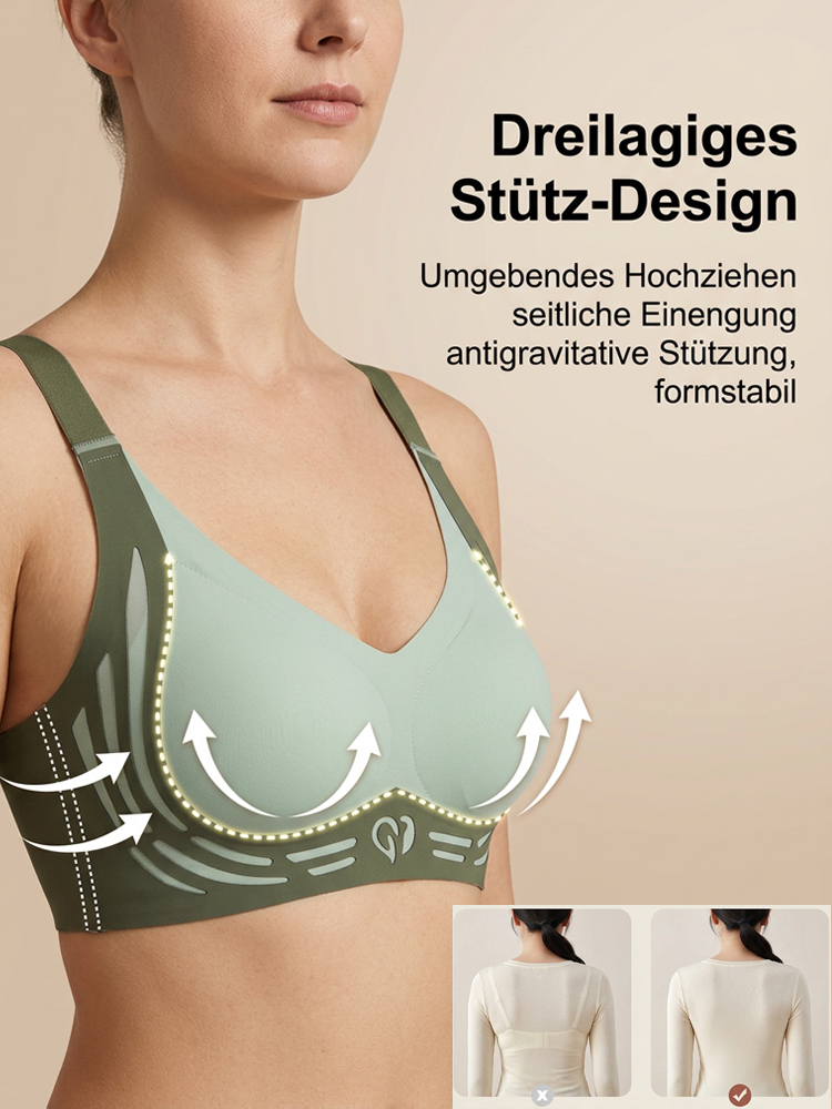 BH mit kleinen Herzen, farblich abgesetzt, nahtlos und push-up