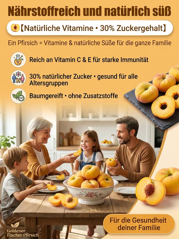 Goldener Tellerpfirsich-Setzling