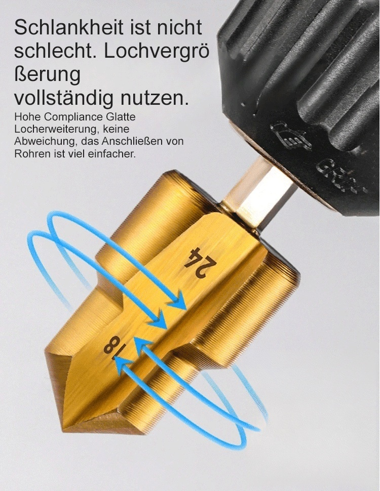 【Ein-Sekunden-Bohrung】Deutscher PPR-Stufenbohrer