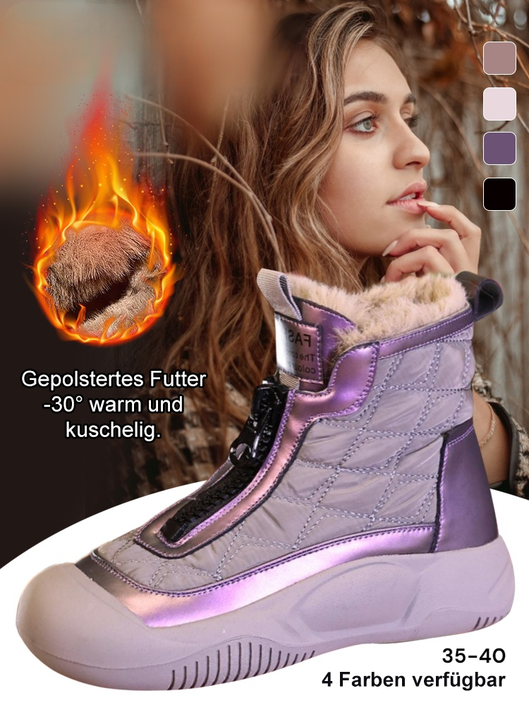Gepolsterte Stiefel aus verdicktem Leder