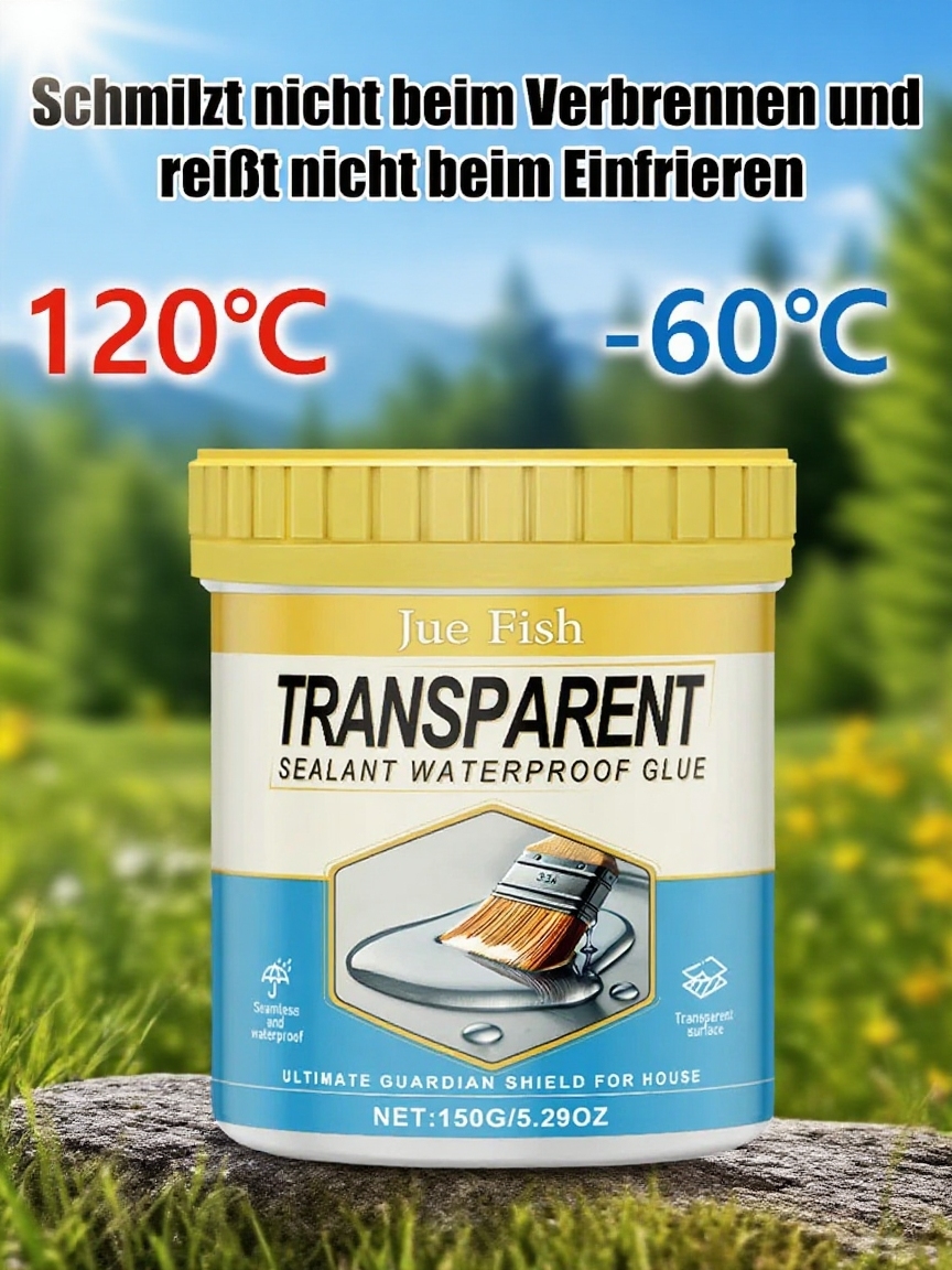【✨️30 Jahre Wasserdichtigkeitsgarantie】Transparenter, wasserdichter, auslaufsicherer Klebstoff