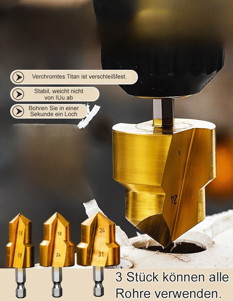 【Ein-Sekunden-Bohrung】Deutscher PPR-Stufenbohrer