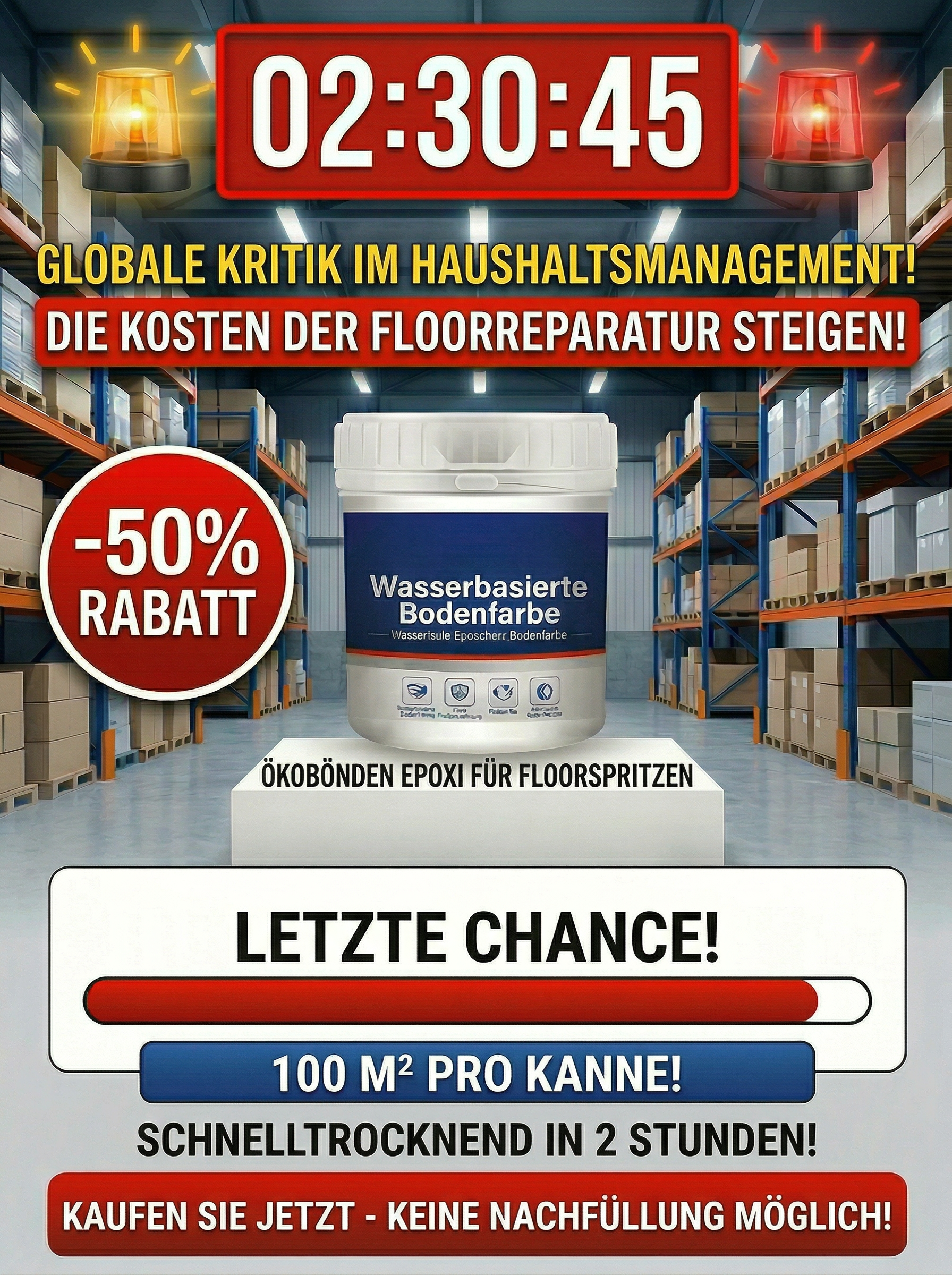 Verschleißfester und rutschfester Bodenlack