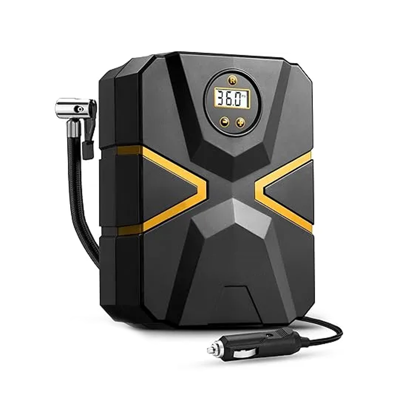 Kompressor Auto Reifenpumpe Luftpumpe 10,3 bar 12V DC mit Echtzeit-LCD-Anzeige, voreingestelltem Reifendruck und automatischer Abschaltung, Luftkompressor geeignet für Auto, Fahrrad, Motorrad, Ball