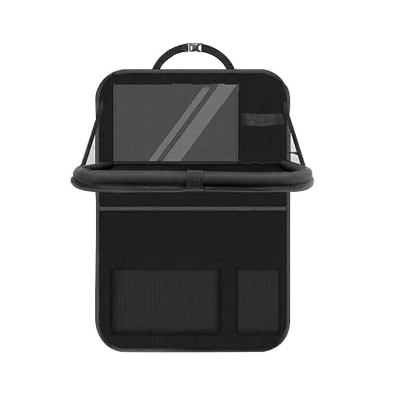 Auto Organizer, Autositz Organizer Groe Rückenlehnenschutz Auto Kinder Multifunktional Wasserdicht Rücksitz Organizer mit Klapptisch, Tablet Tasche und Viele Taschen-Schwarz