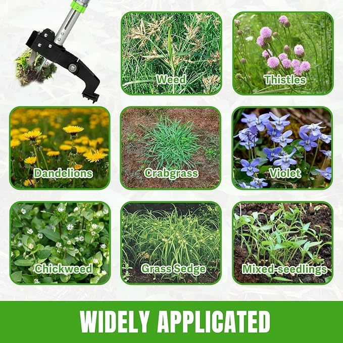 Weed Puller - Dandelion Weed Puller Tool Stand Up Heavy Duty Weeder, Detachable Weed Puller Tool with Long Handle Adjustable 37 to 42.5’‘ Standing Weed Puller and Root Remover No Bend