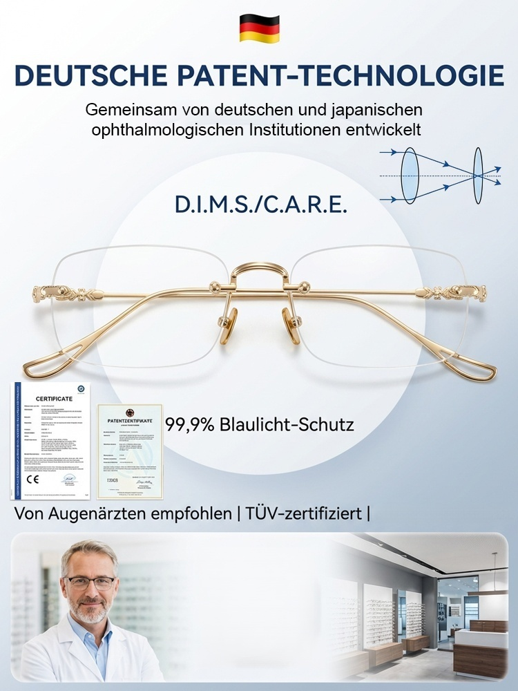 【✨️0-1000° intelligente Fokussierung】Ultraleichte randlose phototropische Lesebrille