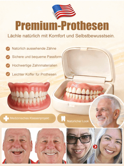 【Inklusive tragbarem Zahnersatzbehälter】 Zahnersatz, der Ihr Lächeln wiederherstellt