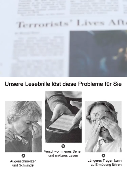 Optische Präzision aus deutschem Labor  Intelligente Auto-Zoom-Blaulichtfilter-Lesebrille