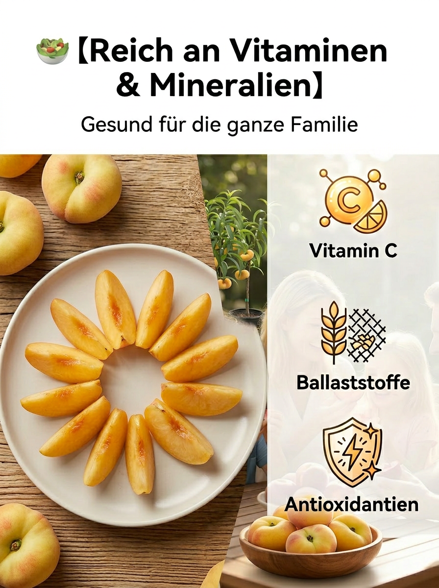 Goldener Tellerpfirsich-Setzling