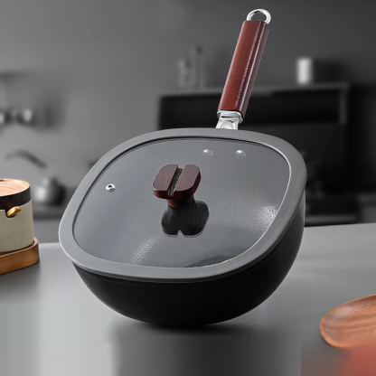 Titanhammer-Muster Antihaft-Quadratpfanne