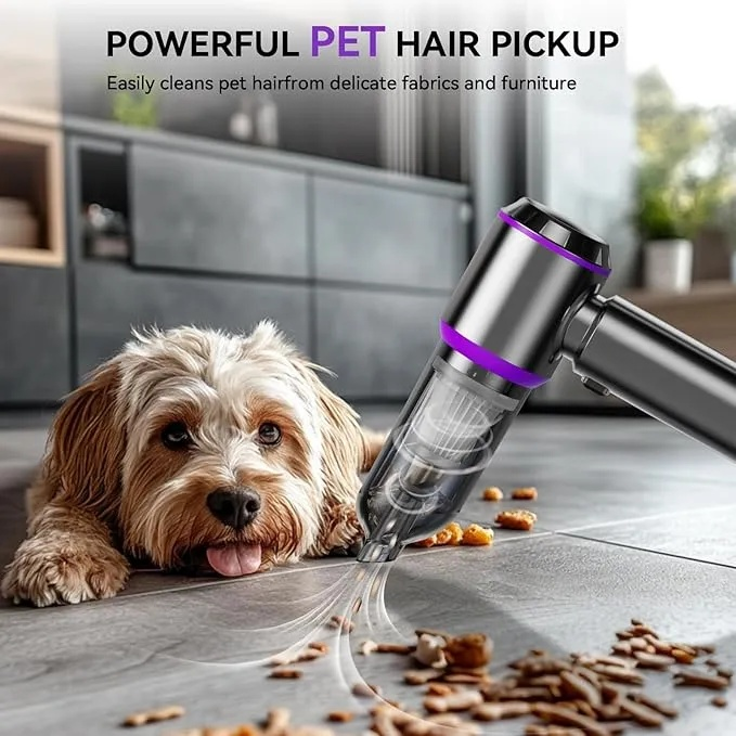 3 in 1 Aufladbar Tragbar Leicht Akkustaubsauger, 3-Gang Auto Staubsauger Stark