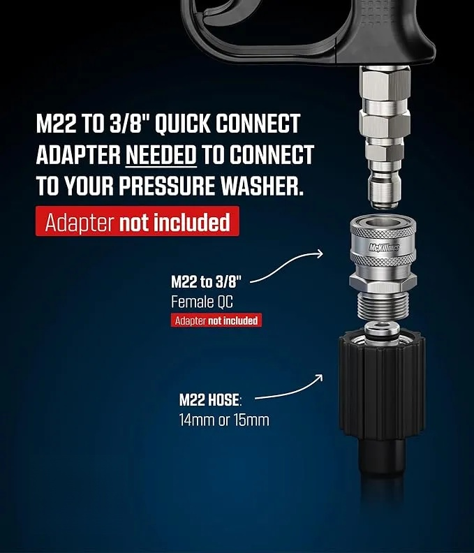 Short Pressure Washer Gun with Swivel - High Pressure Water Handle 
