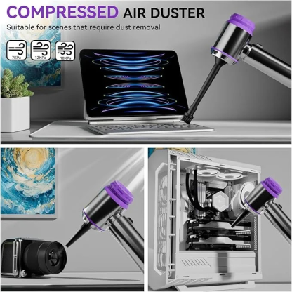 3 in 1 Aufladbar Tragbar Leicht Akkustaubsauger, 3-Gang Auto Staubsauger Stark