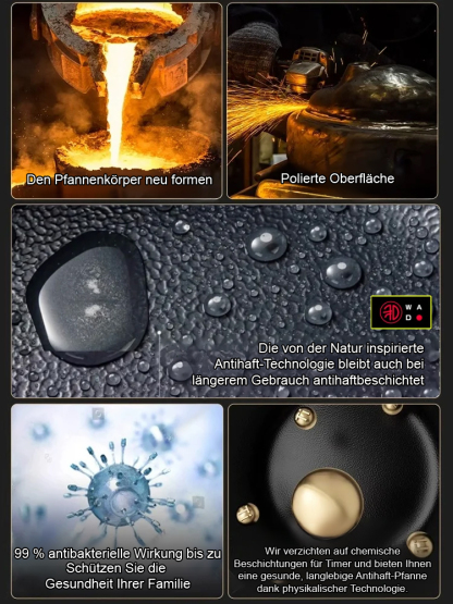 Titanhammer-Muster Antihaft-Quadratpfanne