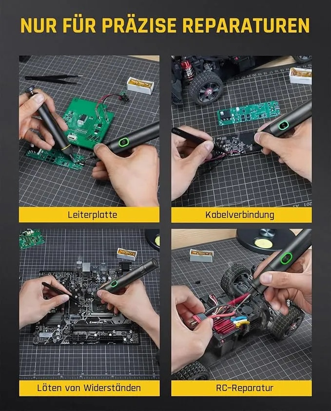 Pr?zisions L?tkolben Set, kabelloser L?tkolben, 7 Sek. schnelles Aufheizen，6 Temperatur Einstellbar 