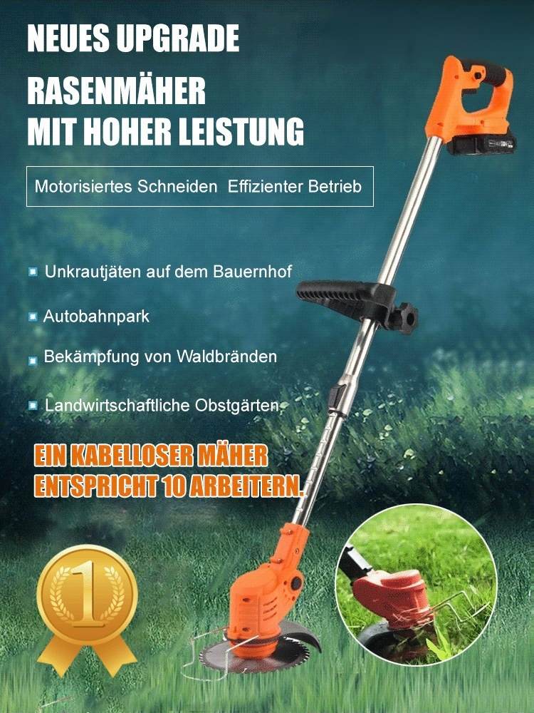 [10 Jahre Garantie] Leistungsstarker, ultraleichter Rasenmäher 🔥 Schneidet 10 cm dicke Äste in 2 Sekunden