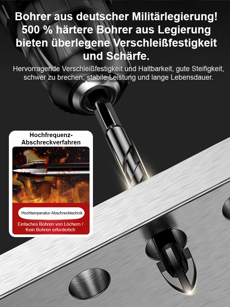 【Der Allrounder zum Bohren】Hartmetall-Kreuzkantbohrer-Set🔥300 Löcher am Stück gebohrt und immer noch scharf