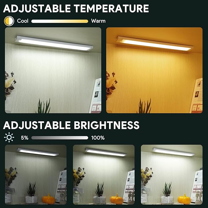 Unterbauleuchte Küche 30cm, USB-C Aufladbar Schrankbeleuchtung 