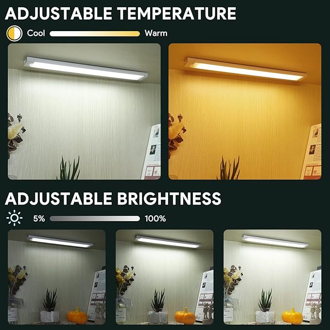 Unterbauleuchte Küche 30cm, USB-C Aufladbar Schrankbeleuchtung 