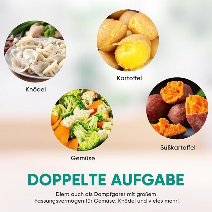 2 Etagen elektrischer Dampfgarer zum Kochen, Multi-Gemüse-Dampfgarer 