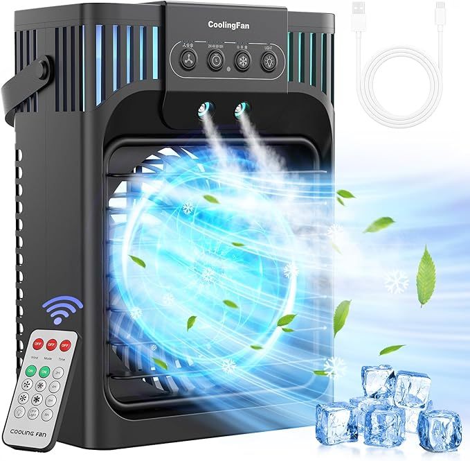 Mobile Klimaanlage mit Fernbedienung,1200 ML Mini Luftkühler 