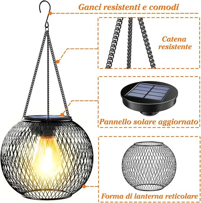 Solarlampen für Au?en,  IP65 Wasserdicht Metall Solarlampen für Au?