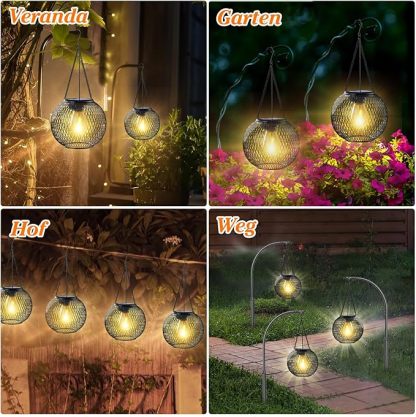 Solarlampen für Au?en,  IP65 Wasserdicht Metall Solarlampen für Au?