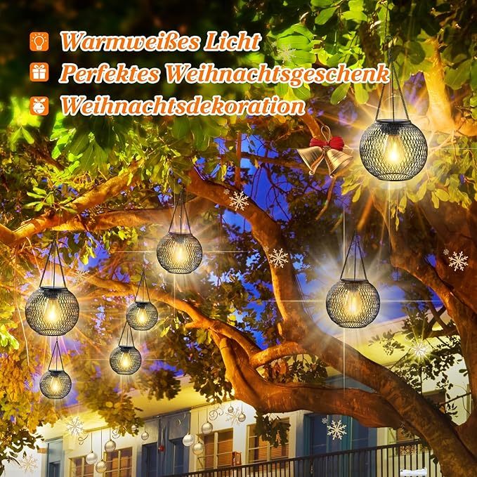 Solarlampen für Au?en,  IP65 Wasserdicht Metall Solarlampen für Au?