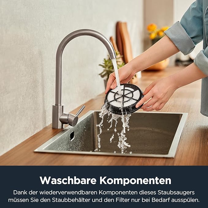  Staubsauger Beutellos, Leistungsstark, Kompakt und Leicht, für Hartb