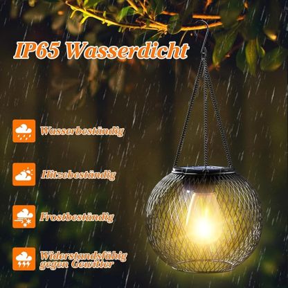 Solarlampen für Au?en,  IP65 Wasserdicht Metall Solarlampen für Au?