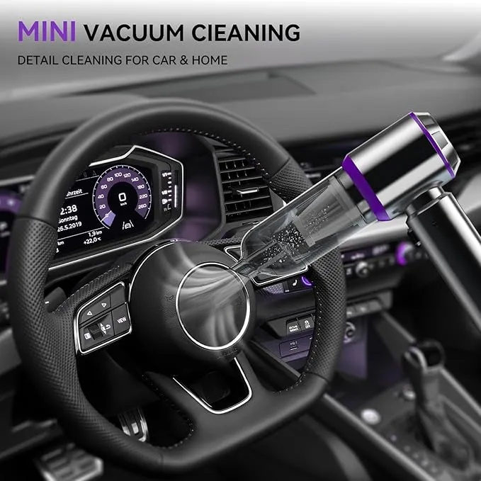 3 in 1 Aufladbar Tragbar Leicht Akkustaubsauger, 3-Gang Auto Staubsauger Stark