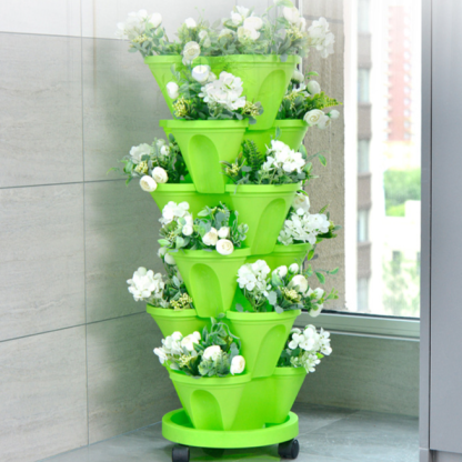【Unendlich stapelbare, bewegliche】3D-Mehrschicht-Gemüse- und Pflanzenzuchtbox