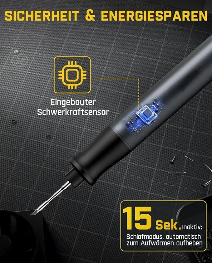 Pr?zisions L?tkolben Set, kabelloser L?tkolben, 7 Sek. schnelles Aufheizen，6 Temperatur Einstellbar 