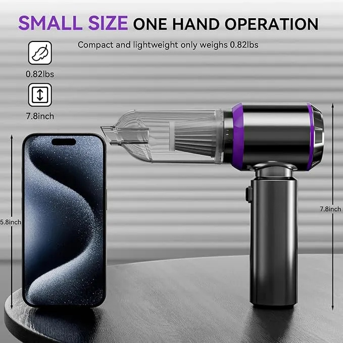 3 in 1 Aufladbar Tragbar Leicht Akkustaubsauger, 3-Gang Auto Staubsauger Stark