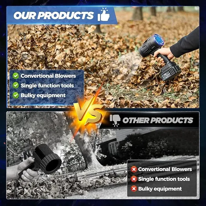  Cordless Leaf Blower Portable Dust Cleaner 
